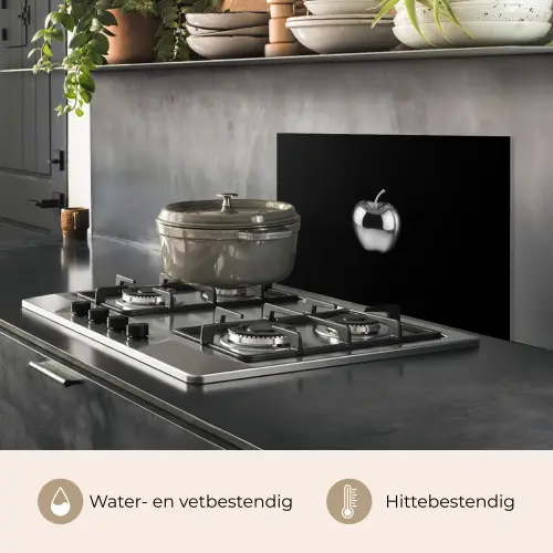 Appel - Metallic - Symmetrisch keuken achterwand spatscherm klein -usp_NL