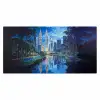 Stad Kuala Lumpur - Skyline - Wolkenkrabbers - Water Muismat XXL klein -3d_leeg