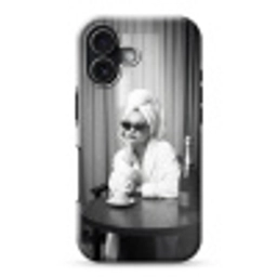 Vrouw - Bubbels - Zwart - Wit Toughcase MagSafe Apple iPhone 17 klein -3d