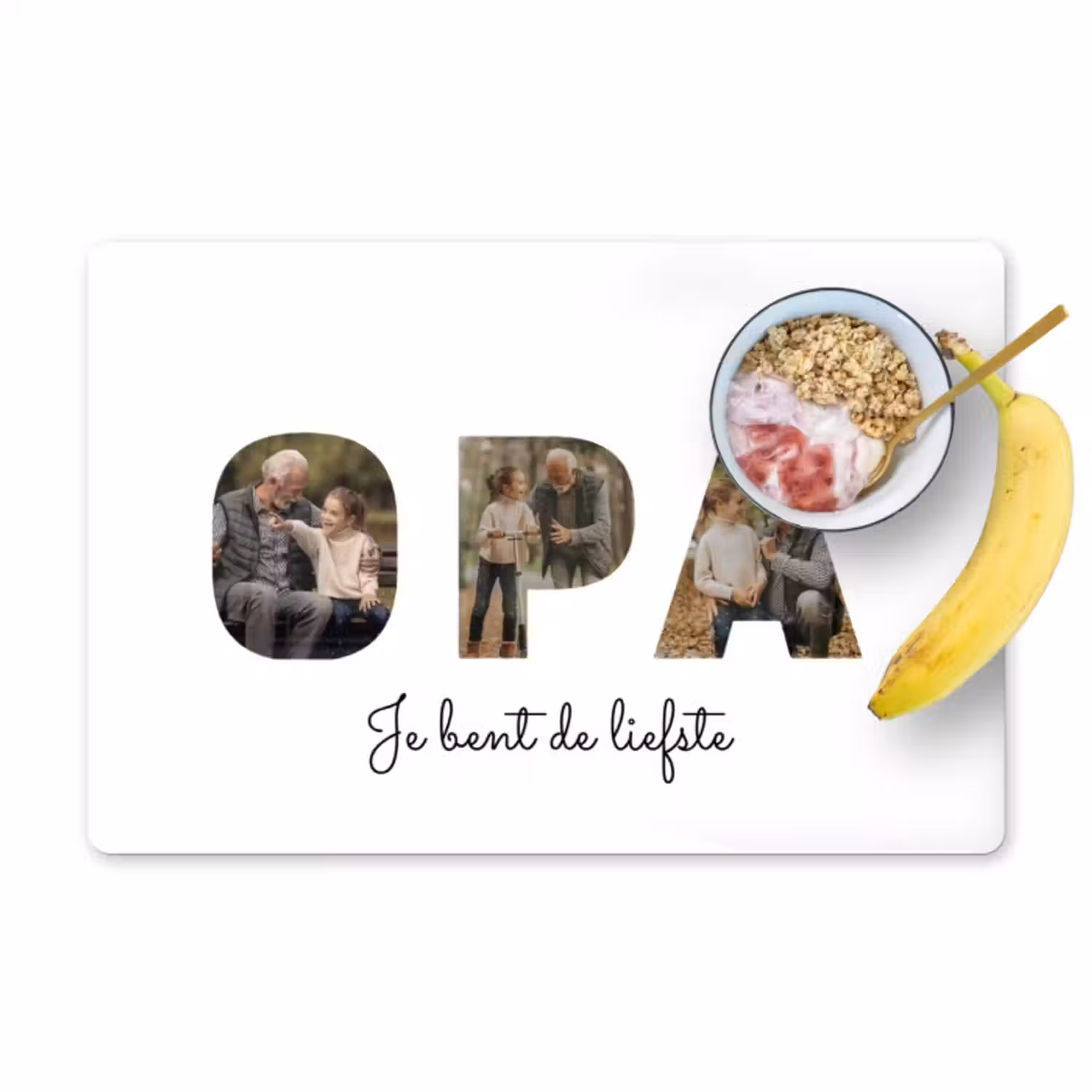Gepersonaliseerde placemat - 6 stuks -  Opa - Lettercollage