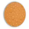 Water - Druppels - Oranje Akoestische PET Vilt - Rond klein -3d