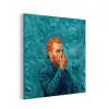 Portret - Klassiek - Blauw aluminium wit klein -3d