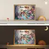 Schildpad - Bloemen - Onderwater Light Box met batterij (Wandlamp kind) middel -sfeer3_kind