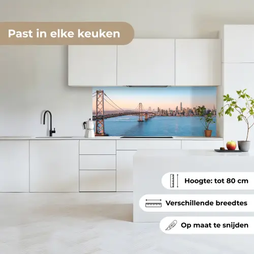 Water - Brug - Skyline - Modern keuken achterwand 2 middel -sfeer4_NL