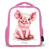 Roze baby varken Kinderrugzak - Roze middel -3d