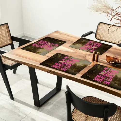 Klassiek - Humor - Roze Placemat vinyl groot -zzsfeer4_Kitchenyeah-website