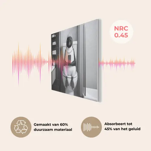 Pinguïn - Telefoon - Toilet - Zwart - Wit PET vilt klein -USP_NL