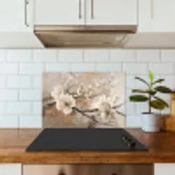 Bloemen - Natuur - Wit - Bloesem - Abstract keuken achterwand spatscherm klein -sfeer2