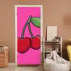 Kers - Roze - Fruit deurposter klein -sfeer1