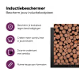 Houtblokken - Textuur - Patroon - Bruin - Rustiek Inductie beschermer vinyl 3mm klein -zzzzzzz-cc-usp