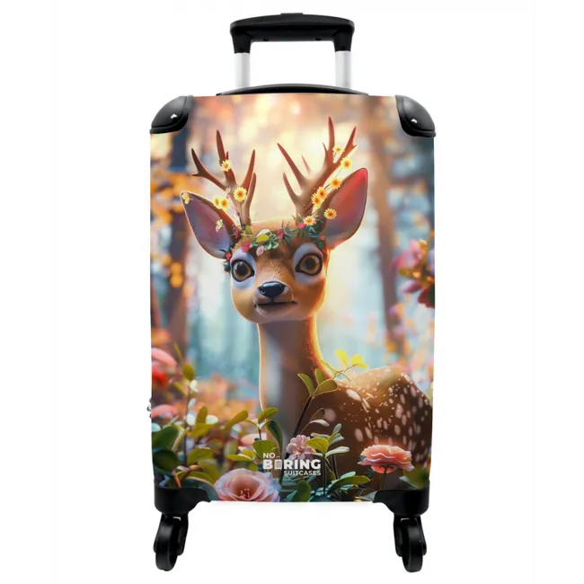 Suitcase - Bo flower antlers