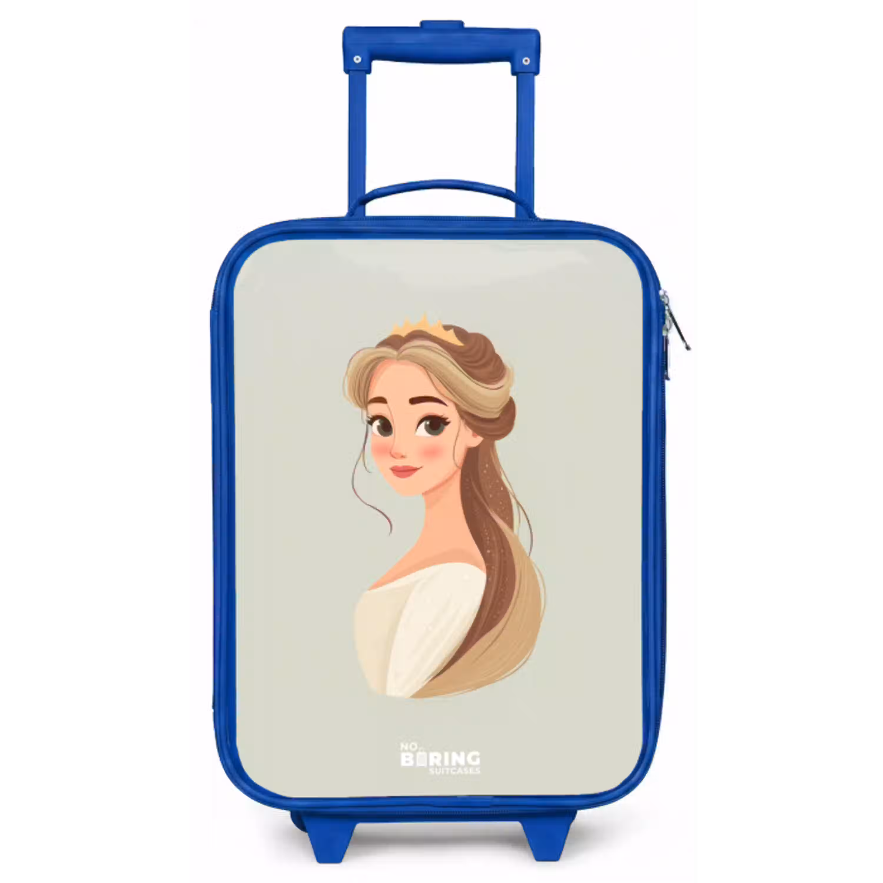 Prinses met een tiara - Groen Kinderkoffer - Blauw klein -zz3dotto
