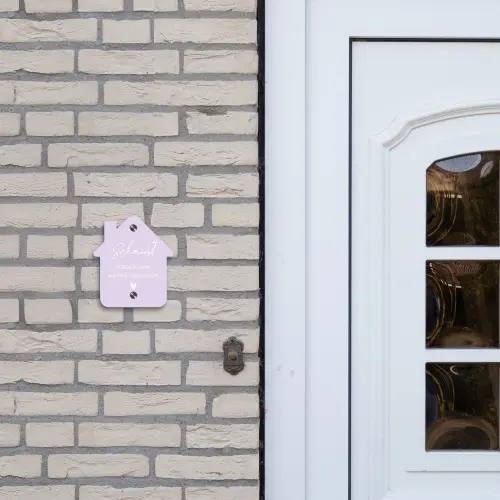 Lila - Sierlijk Naambord Huisje klein -sfeer1