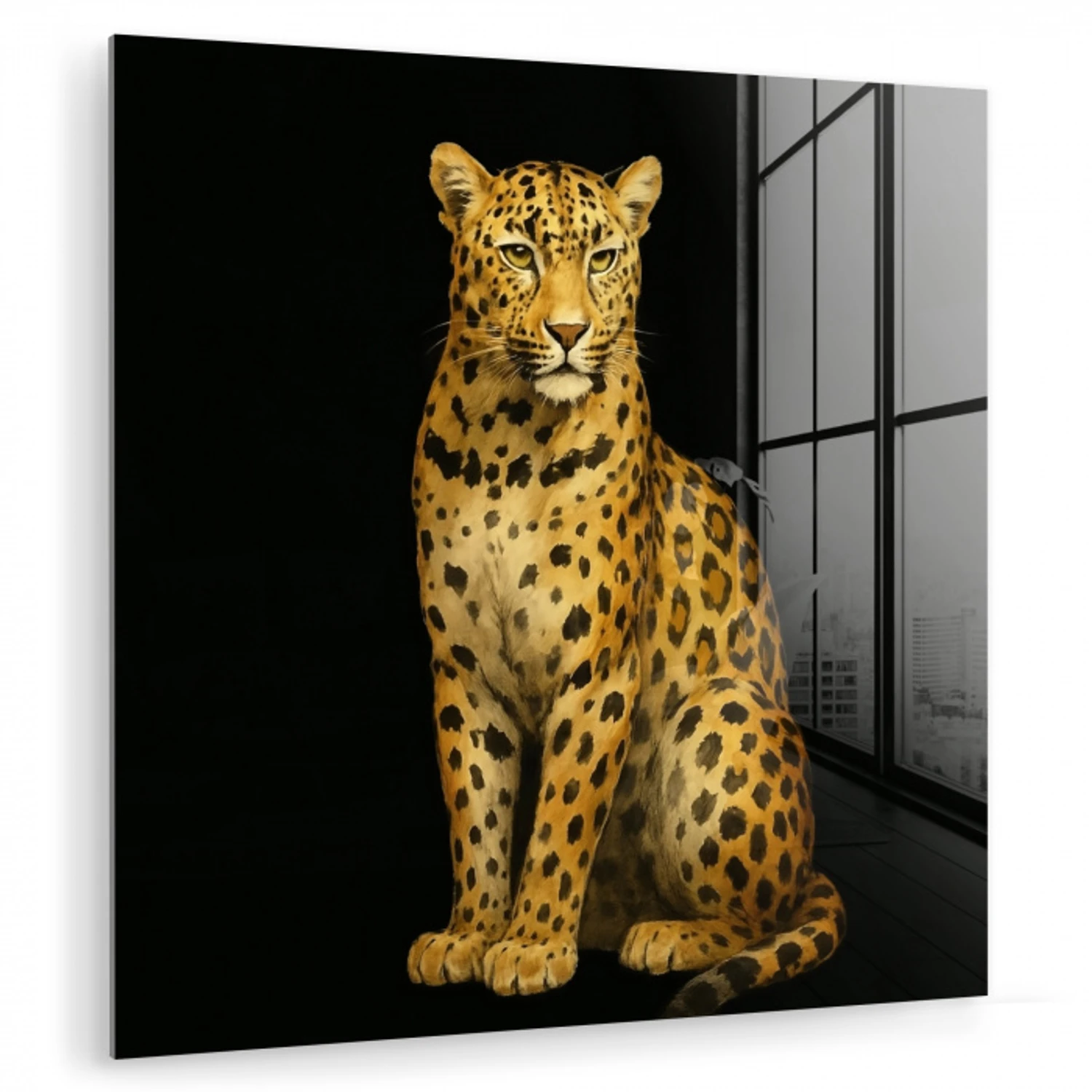 Panter - Realistisch - Bruin plexiglas 5mm klein -zzzproduct_nieuw