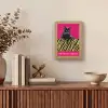 Kat - Baas - Roze - Tijgerprint Light Box met kabel (Tafellamp) klein -sfeer2