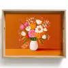 Vaas - Bloemen - Oranje Dienblad Rechthoek middel -z3d_shopping
