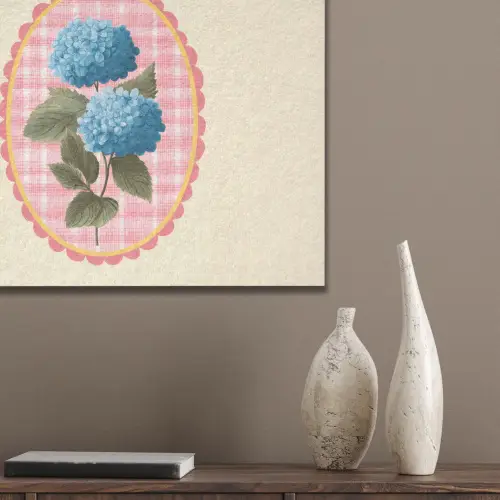 Bloemen - Blauw - Lijst - Bladeren PET vilt klein -sfeer6_closeup