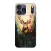 Hert - Geverfd - Gewei - Bruin Telefoonhoesje iPhone 17 Pro Max klein -3d