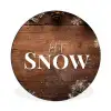 Sneeuw - Houtlook - Quote - Let it snow Wandcirkel aluminium klein -3d