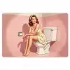 Roze - Retro - Vrouw Placemat vinyl groot -zzsfeer1_Kitchenyeah-website