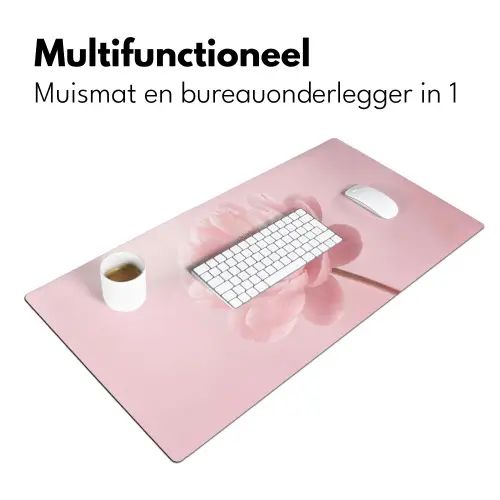 Bloem - Pioenroos - Roze Muismat XXL klein -sfeer4