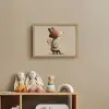 Vos - Gele bloemen - Minimalistisch Light Box met batterij (Wandlamp kind) middel -sfeer2_kind