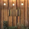 Hout - Planken - Natuurtinten tuinposter los doek klein -sfeer1