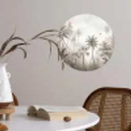 Jungle - Palmbomen - Natuur Wandcirkel behangsticker klein -sfeer3