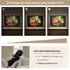 Tomaat - Avocado - Peper - Graffiti - Verf - Modern Light Box met batterij (Wandlamp) middel -USP_dimbaarNL