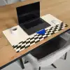 Vaas - Blauw - Geblokt - Modern Muismat XXL klein -sfeer1