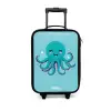Octopus - Water - Blauw Kinderkoffer - Zwart klein -3d
