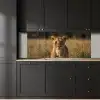 Leeuwin - Gras - Geel keuken achterwand 2 middel -sfeer1