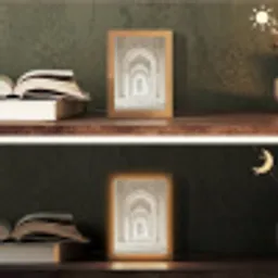 Moskee - Architectuur - Ramadan - Islamitische Light Box met kabel (Tafellamp) klein -sfeer3
