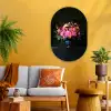 Quote - Bloemen - Vaas - Neon Wandcirkel Ovaal Glas middel -sfeer4