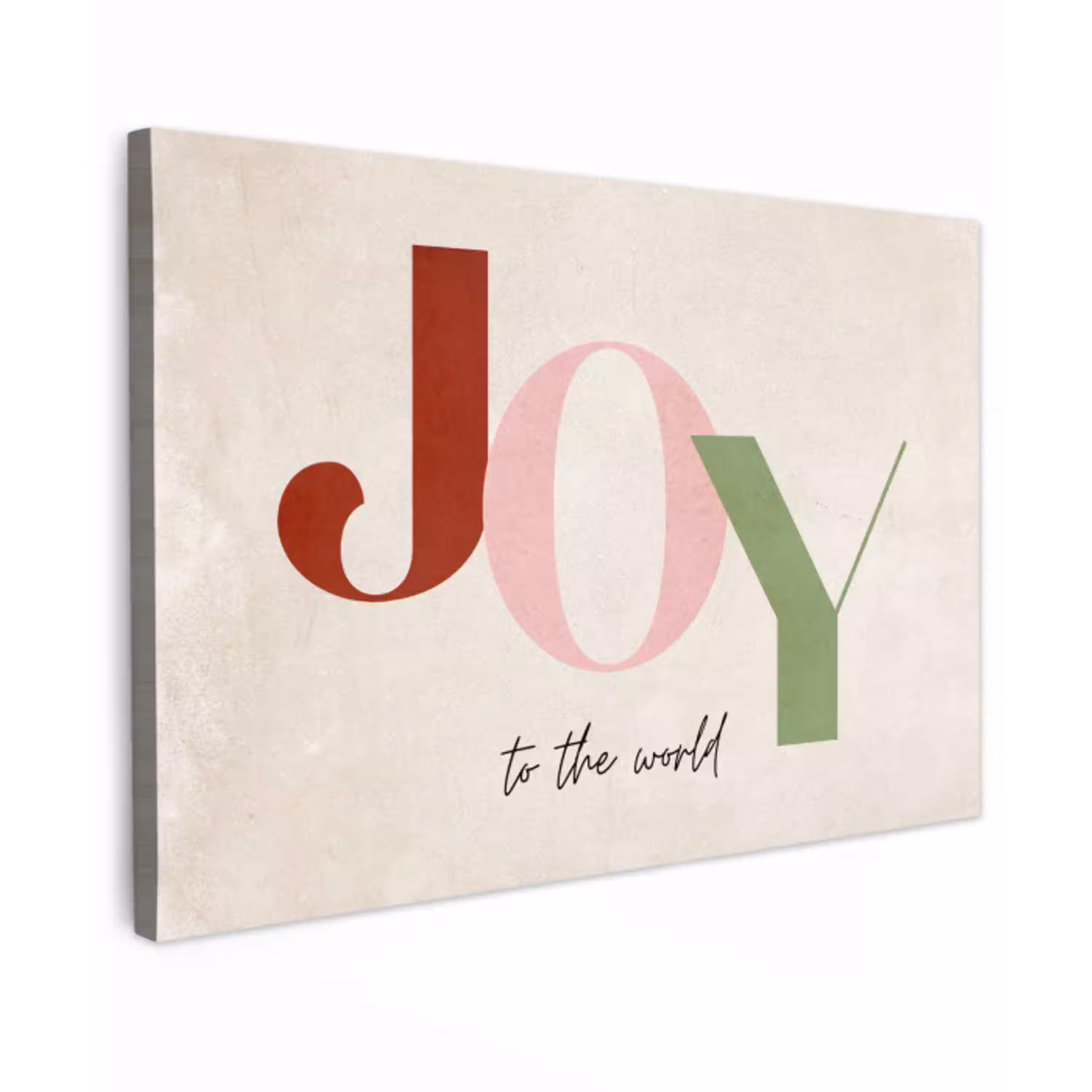 Quotes - Joy - Kerst - Feestdagen Tuinposter op houten frame 2 cm dik klein -3d