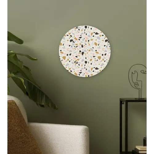 Terrazzo -  Patroon - Neutraal - Zacht - Multi Wandcirkel plexiglas klein 852 -sfeer3