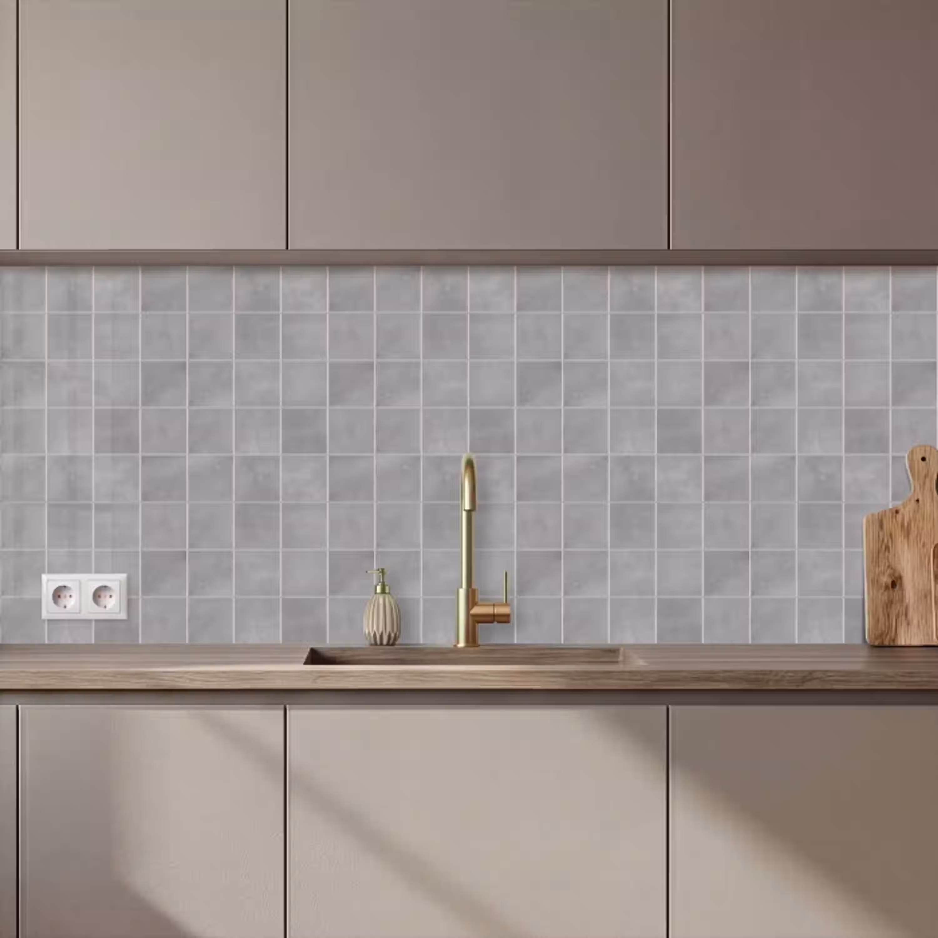 Mat - Wand - Tegels - Grijs keuken achterwand 2 middel 871 zz_3dshopping