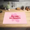 No rain no flowers - Bloem - Roze Inductie beschermer vinyl 3mm klein -sfeer5