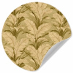 Palmbladeren - Klassiek - Groen Wandcirkel behangsticker klein 186 -3d