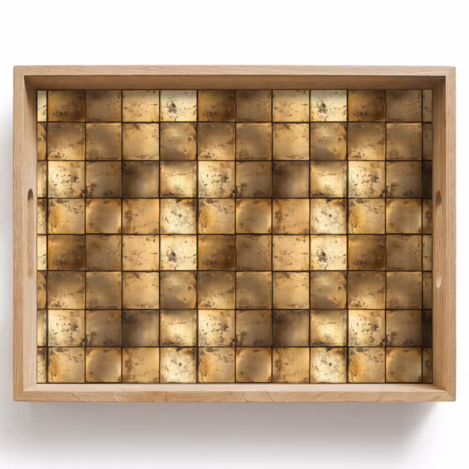 Tablett - Geometrisch - Kacheln - Gold