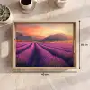 Lavendelveld - Zonsondergang - Paars Dienblad Rechthoek middel -USP_Formaat