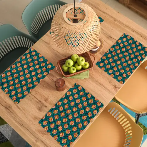 Groen - Disco - Patroon Placemat vinyl groot 368 -zzsfeer5_Kitchenyeah-website