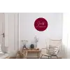 Santa - Wine - Rood - Kerst - Kerstman Wandcirkel aluminium klein -woonkamer