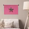 Ster - Luipaard - Print - Roze Wandkleed katoen klein -sfeer4