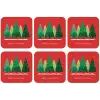 Minimalistisch - Kerstbomen - Rood - Sneeuw onderzetter kurk middel -zkaufland3dotto