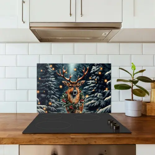 Kerst - Magie - Bos - Kleurrijk keuken achterwand spatscherm klein -sfeer2