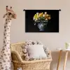 Quotes - Bloem - Tulp - Geel Wandkleed katoen klein -wsfeer5_kind