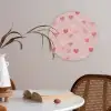 Hartjes - Patroon - Roze - Eenvoudig Akoestische PET Vilt - Rond klein -sfeer3