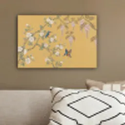 IJsvogels - Bloesem - Geel canvas 2cm klein -sfeer3