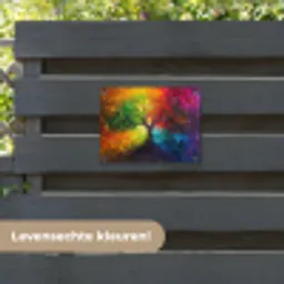 Boom - Kleurrijk - Modern - Abstract tuinposter los doek klein -sfeer3